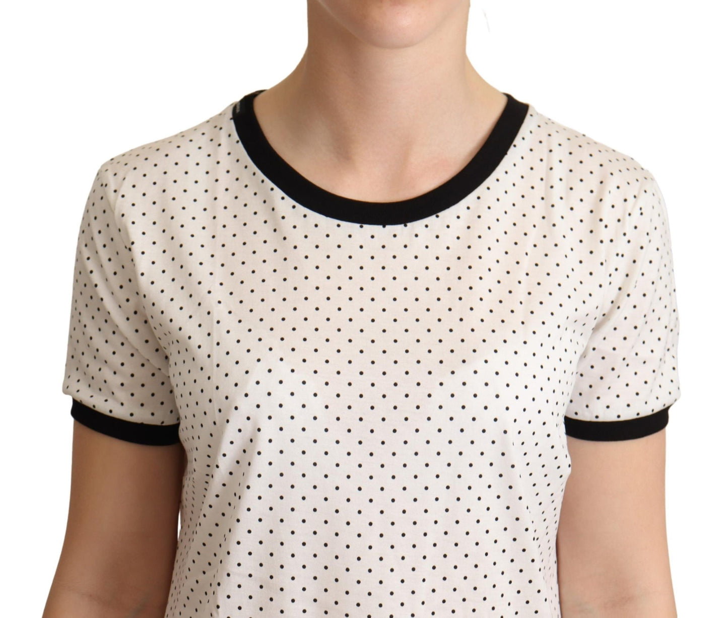 Dolce & Gabbana Polka Dot Crewneck Cotton Tee