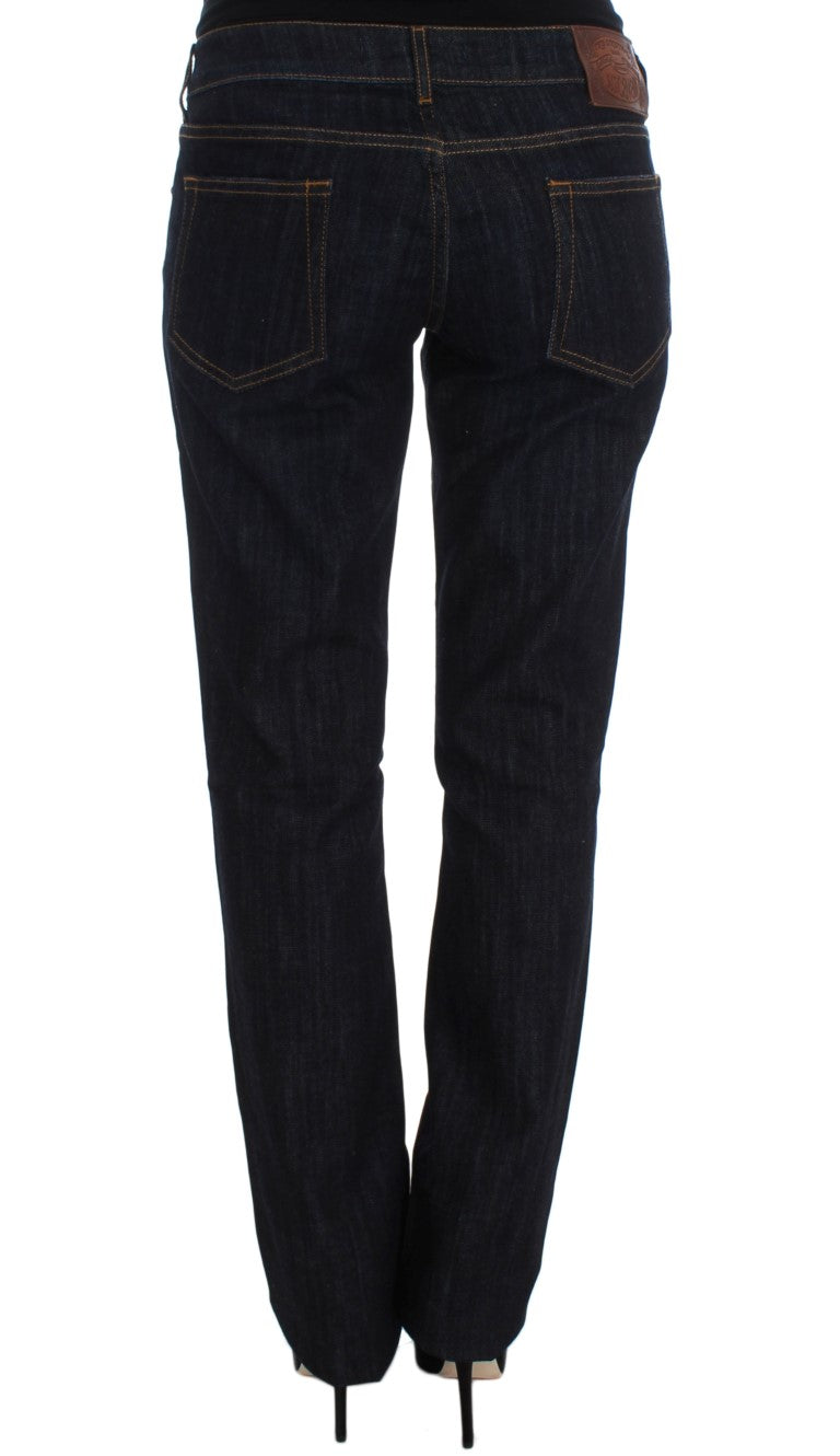 Cavalli Chic Blue Straight Fit Designer Jeans