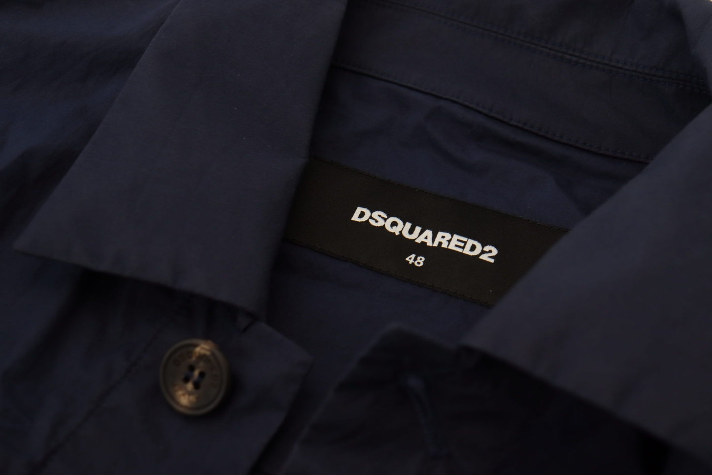 Dsquared² Svelte Dark Blue Cotton Shirt