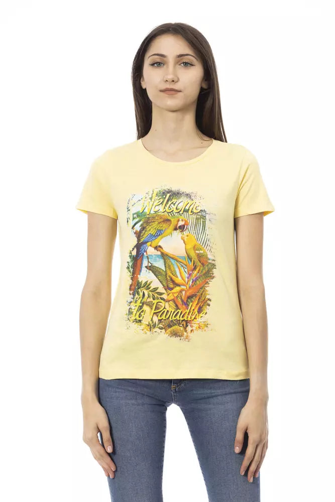 Trussardi Action Yellow Cotton Women's Top