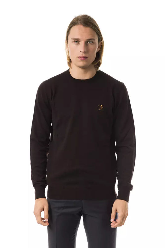 Uominitaliani Brown Merino Men Sweater