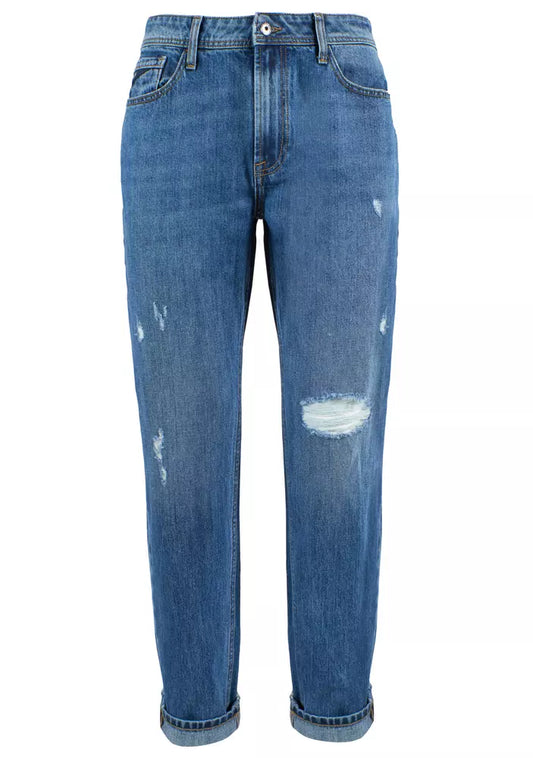 Yes Zee Blue Cotton Men Jeans