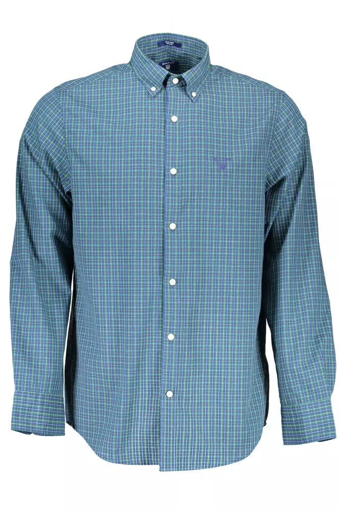 Gant Blue Cotton Men Shirt