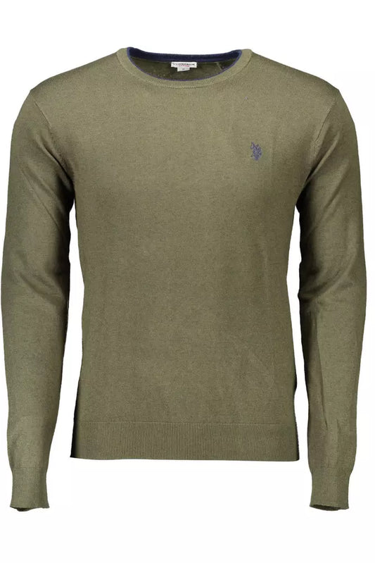 U.S. POLO ASSN. Green Viscose Men Sweater