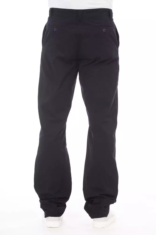 Alpha Studio Blue Cotton Men's Pant