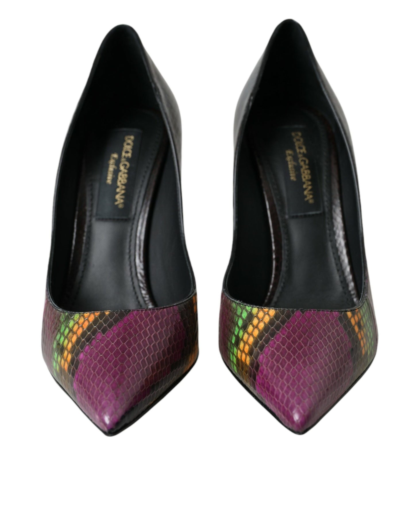 Dolce & Gabbana Multicolor Exotic Leather Heels Pumps Shoes