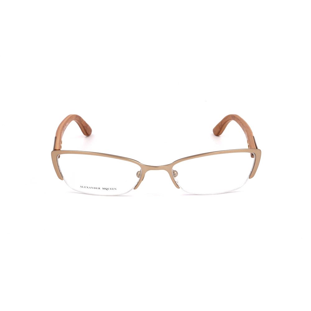 Alexander McQueen Brown Metal Frames