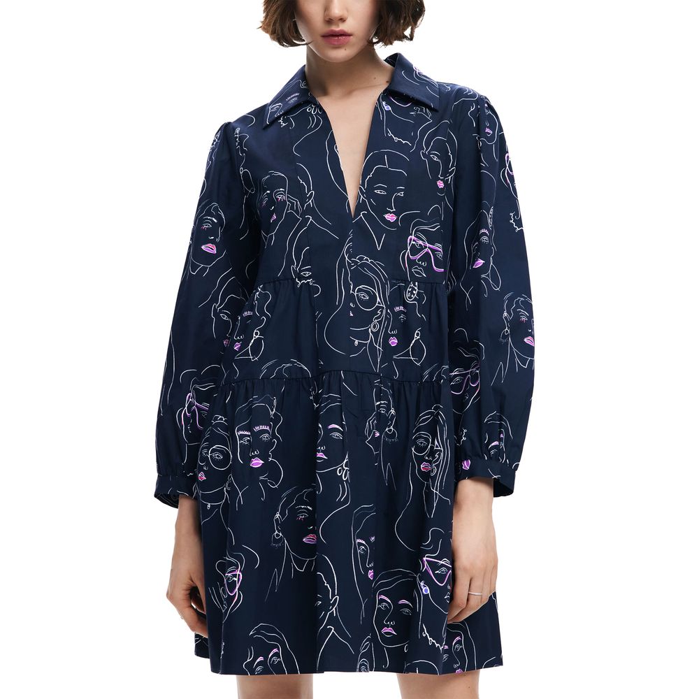 Desigual Blue Cotton Dress