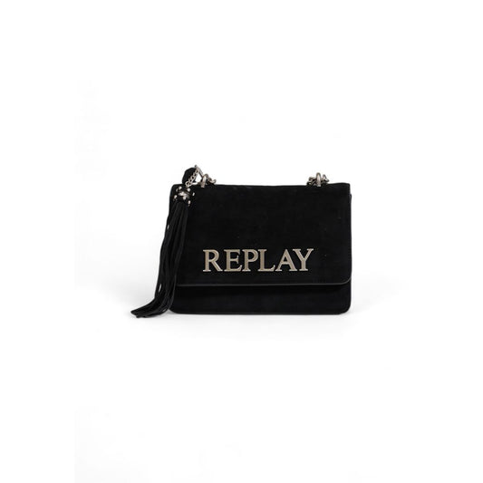 Replay Black Polyester Handbag