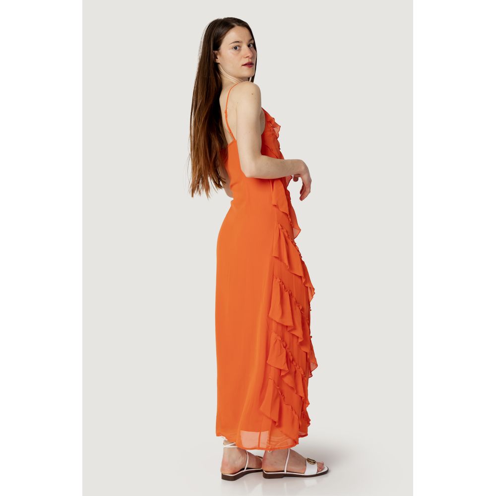 Vila Clothes Orange Polyester Dress