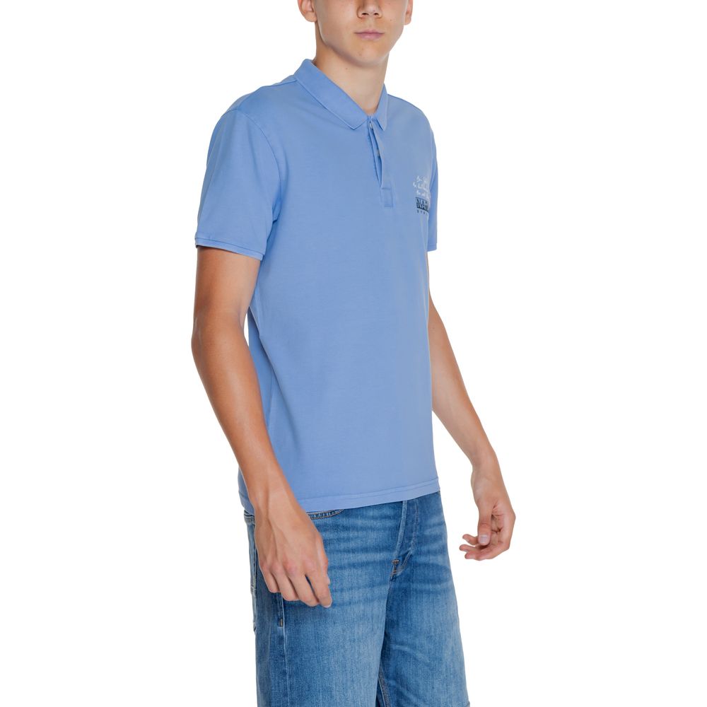 Napapijri Blue Cotton Polo Shirt