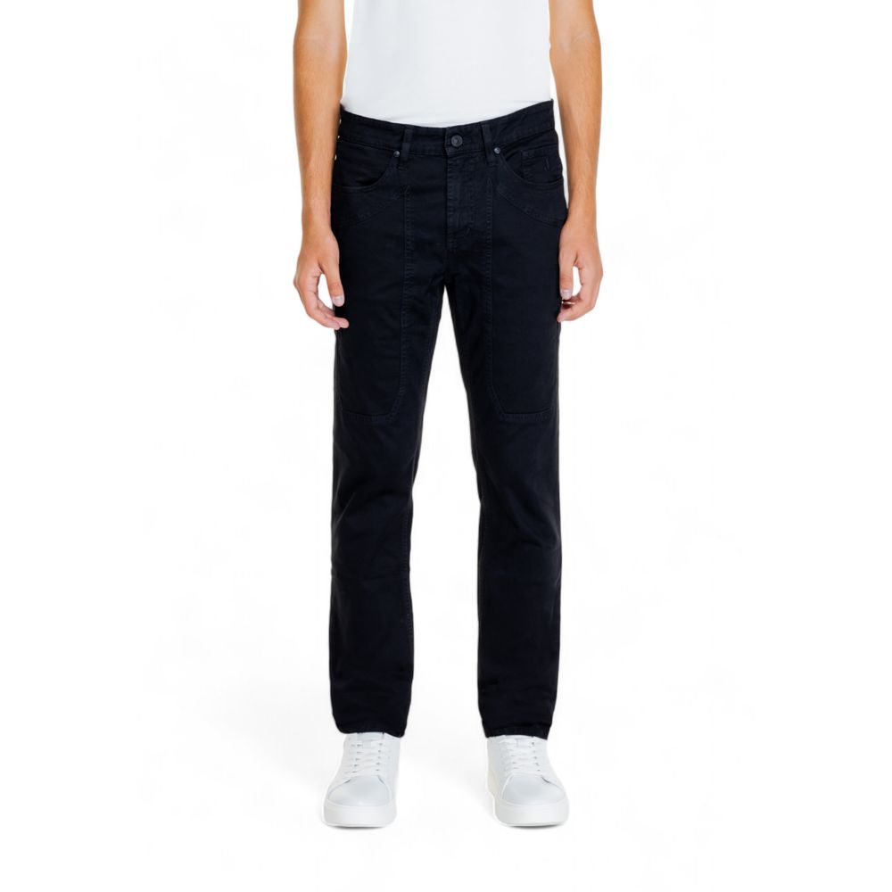 Jeckerson Black Cotton Jeans & Pant