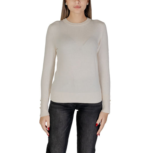 Jacqueline De Yong Cream Viscose Tops & T-Shirt