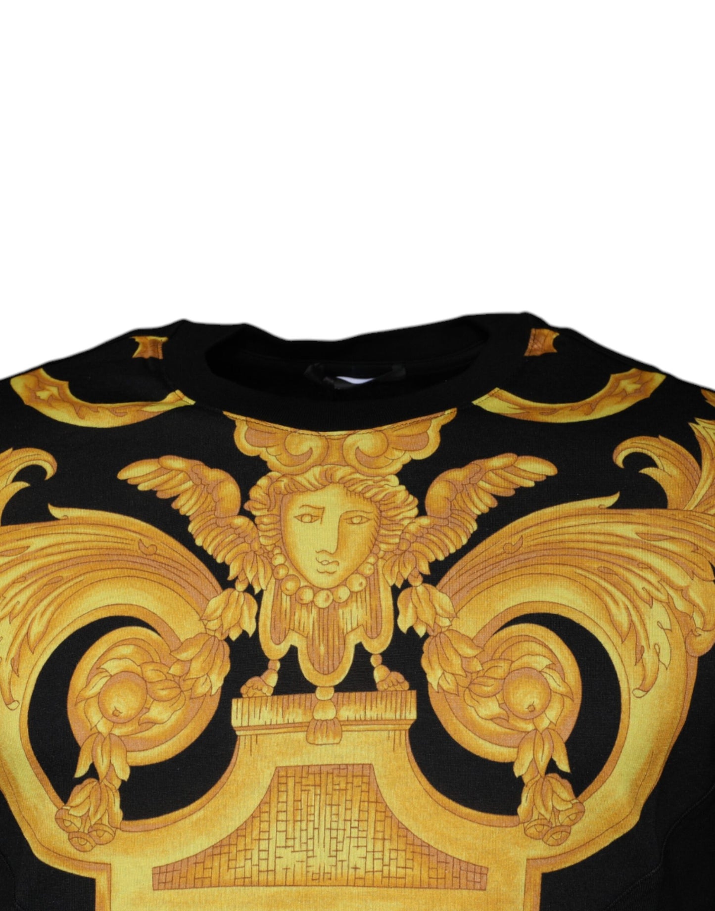 Versace Black Medusa Print Cotton Crew Neck T-shirt