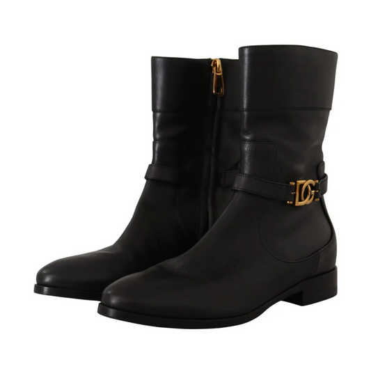 Dolce & Gabbana Elegant Leather Biker Boots